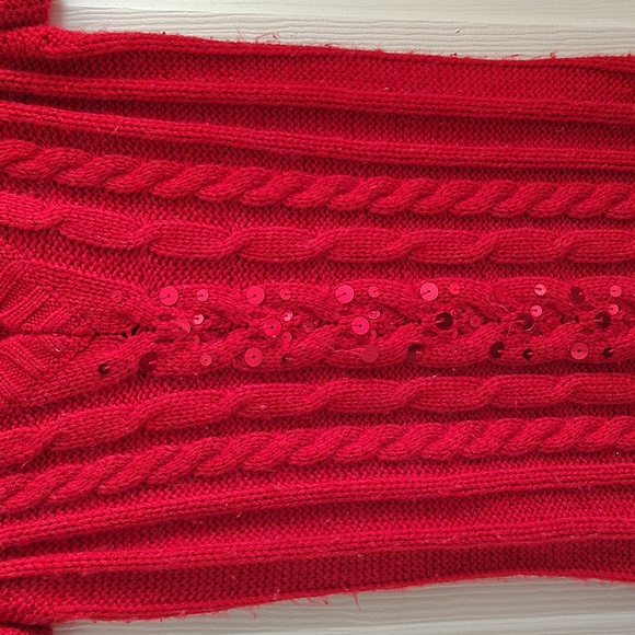 Justice Girl's Red Knit Sweater Dress - Picture 4 of 7